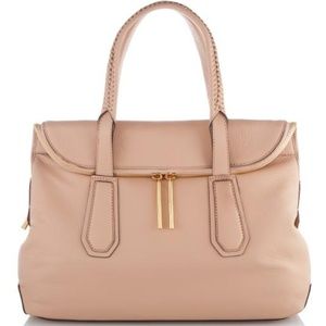Henri Bendel Debutante Satchel Handbag-Nude/Flesh